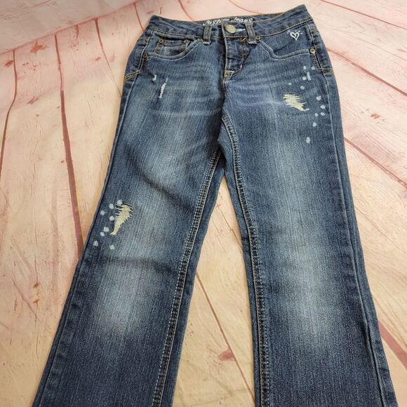 Justice distressed jeans 10 slim - Picture 4 of 7